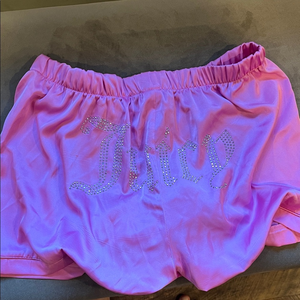 Juicy Couture Vibrant Pink Satin Lounge Shorts